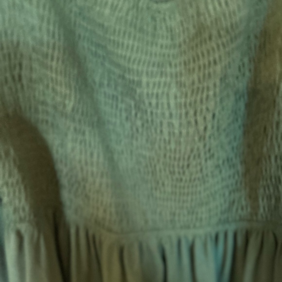 Shesrarr 4XL Smocked Boho Green Long Sleeve Dress - Picture 4 of 11